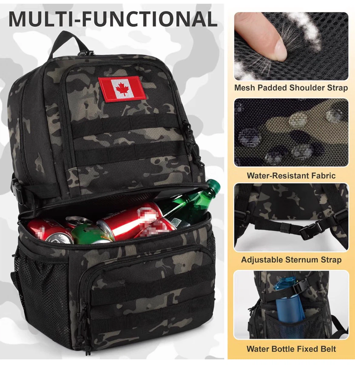 Camo Insulated Cooler Backpack 28L - photo 5