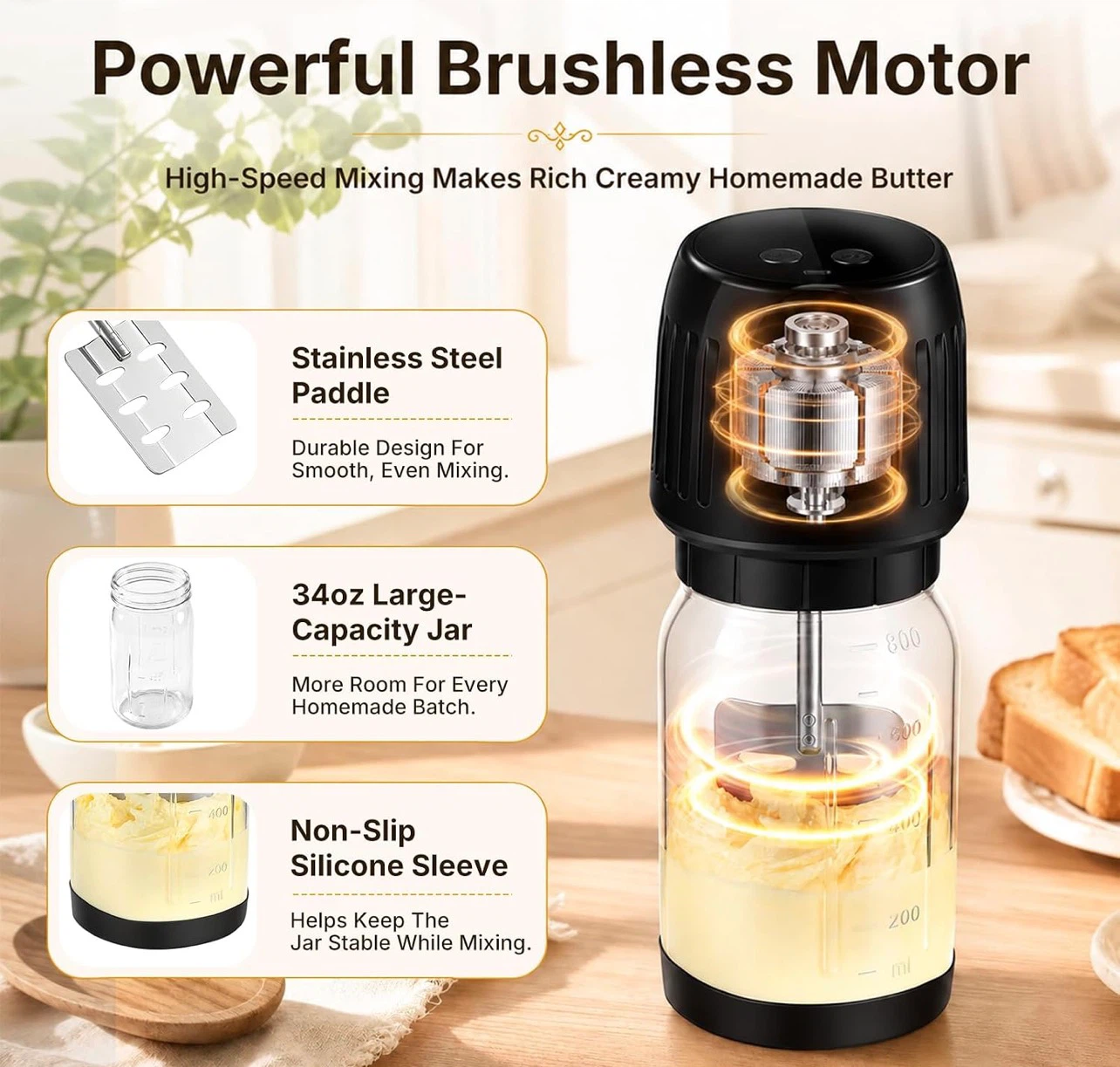 Cordless Electric Butter Churner - photo 4