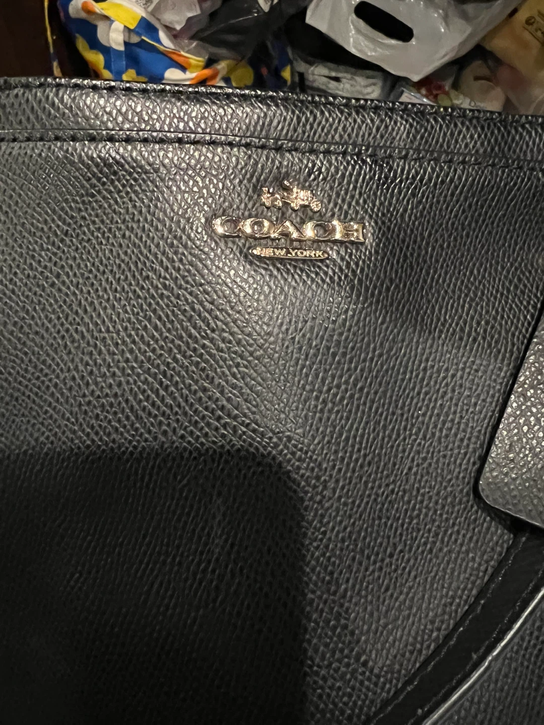 Coach Black Pebble Leather Handbag