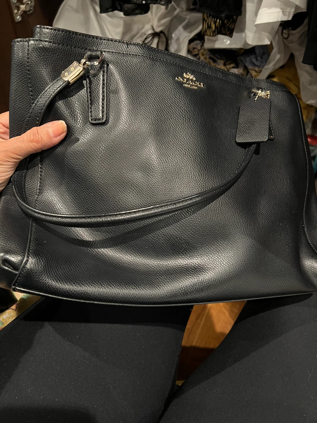 Coach Black Pebble Leather Handbag - photo 2