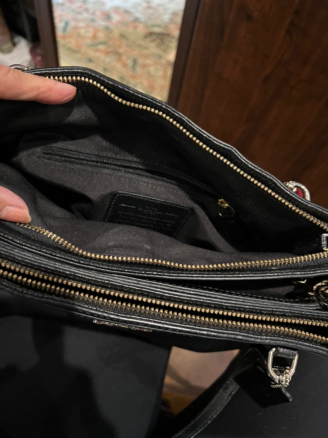 Coach Black Pebble Leather Handbag - photo 5