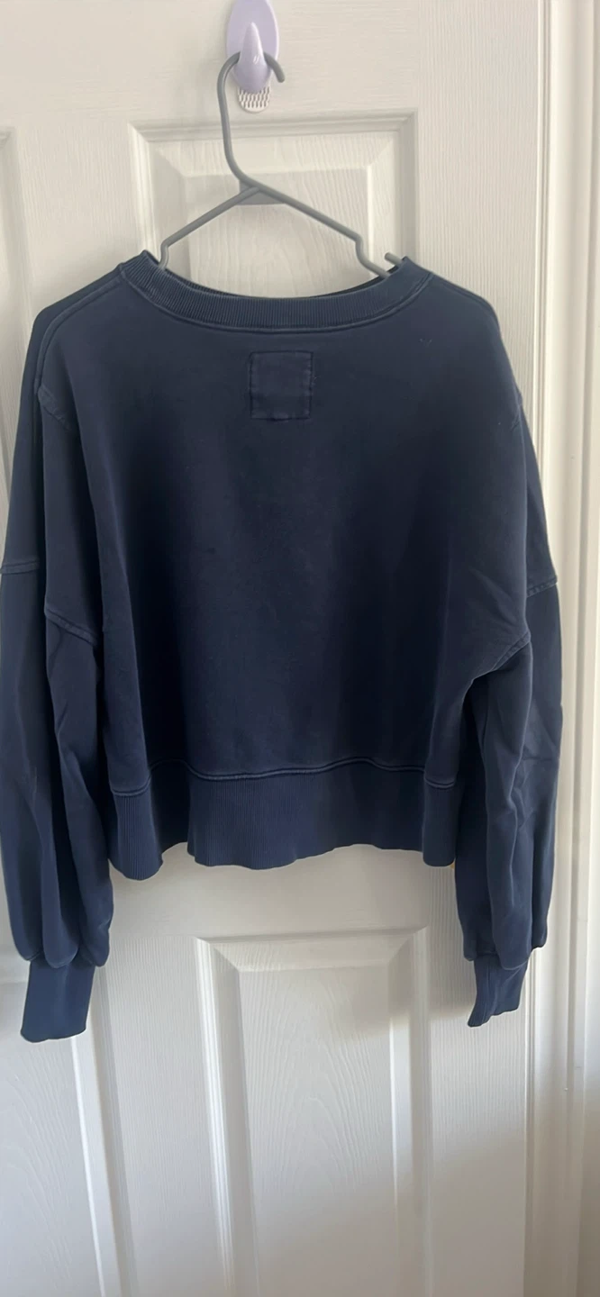 Aerie Navy Balloon Sleeve Sweatshirt XS