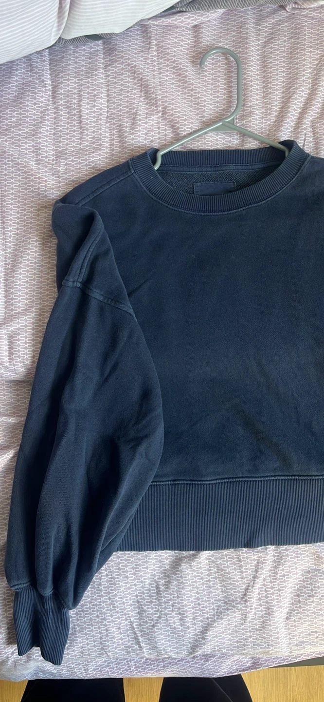 Aerie Navy Balloon Sleeve Sweatshirt XS - photo 3