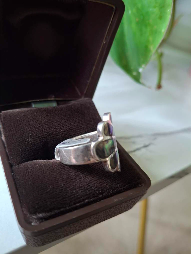 Abalone ring (silver stamped 925) - photo 3