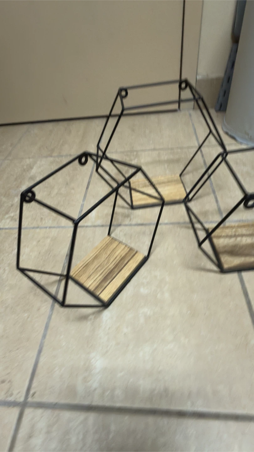 Set of 3 Hexagon Wall Shelves - photo 3