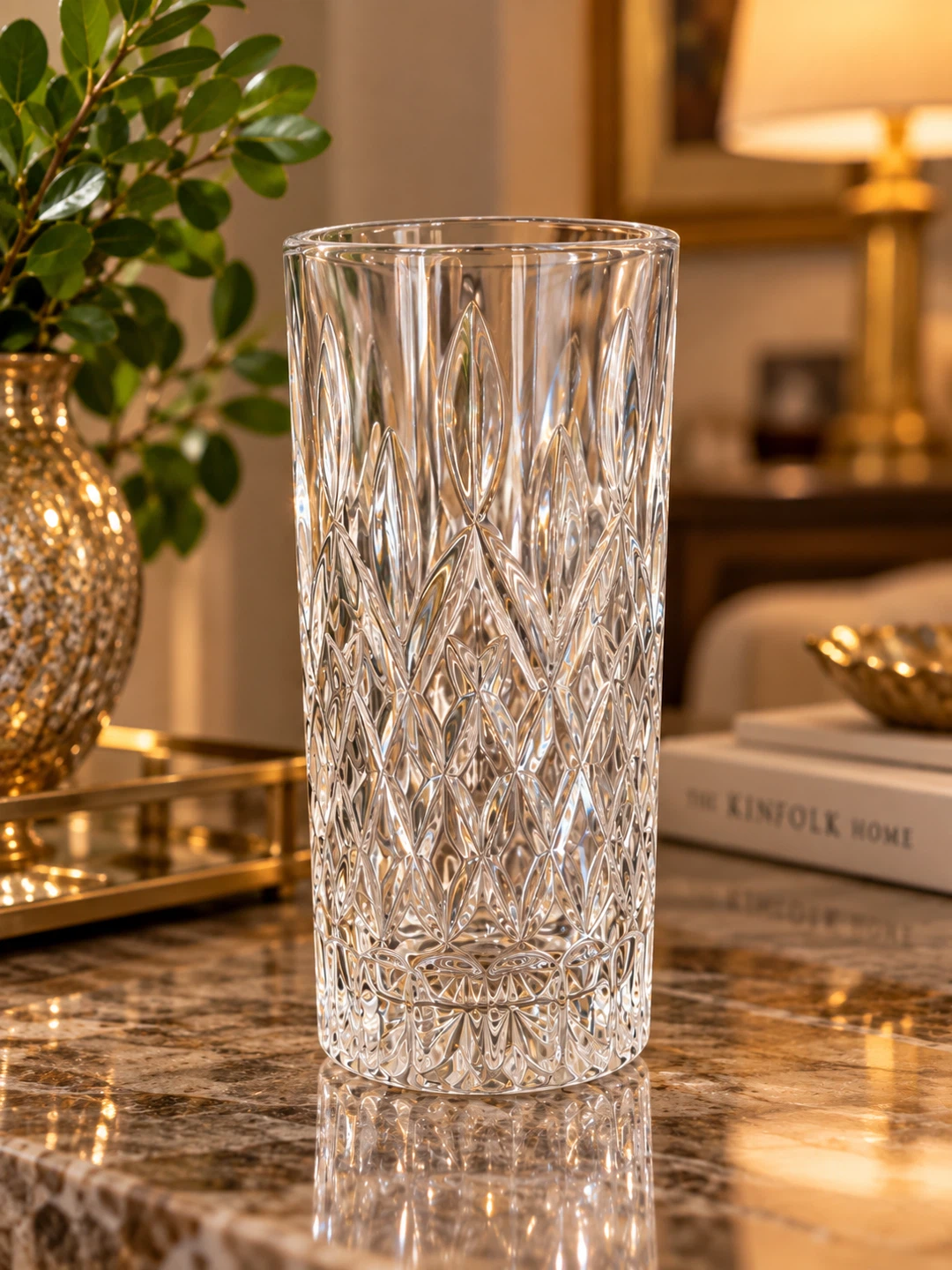 Set of 4 Crystal Cut Highball Glasses - photo 2