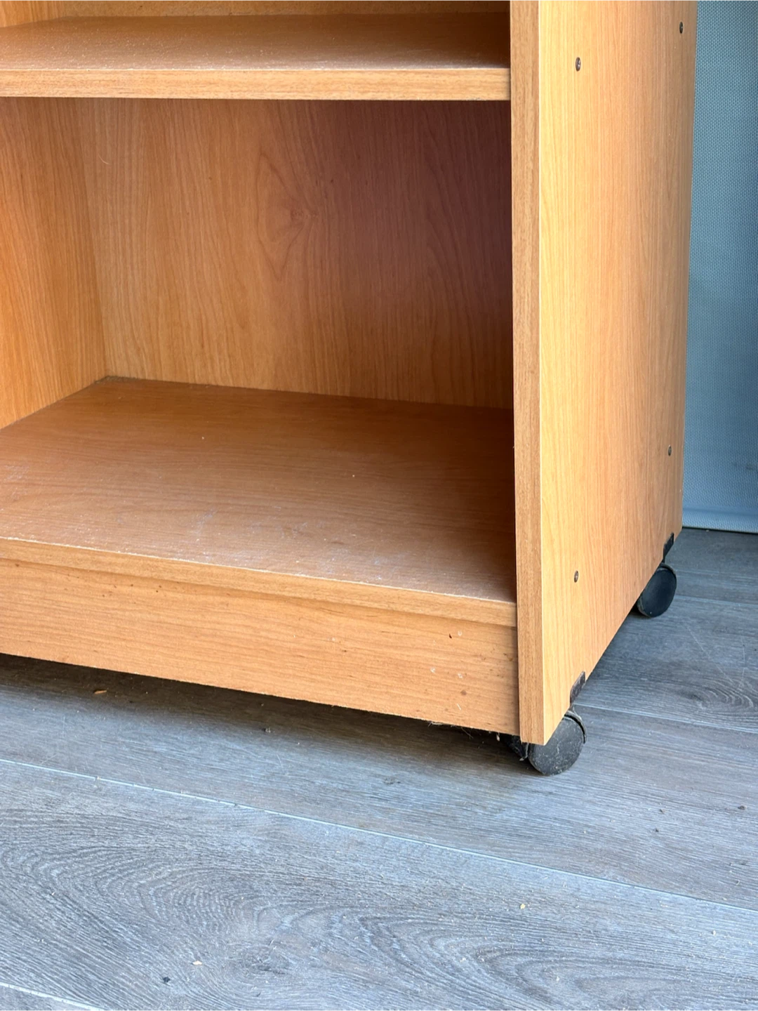 Light Wood Grain 2-Shelf Rolling Cart - photo 3