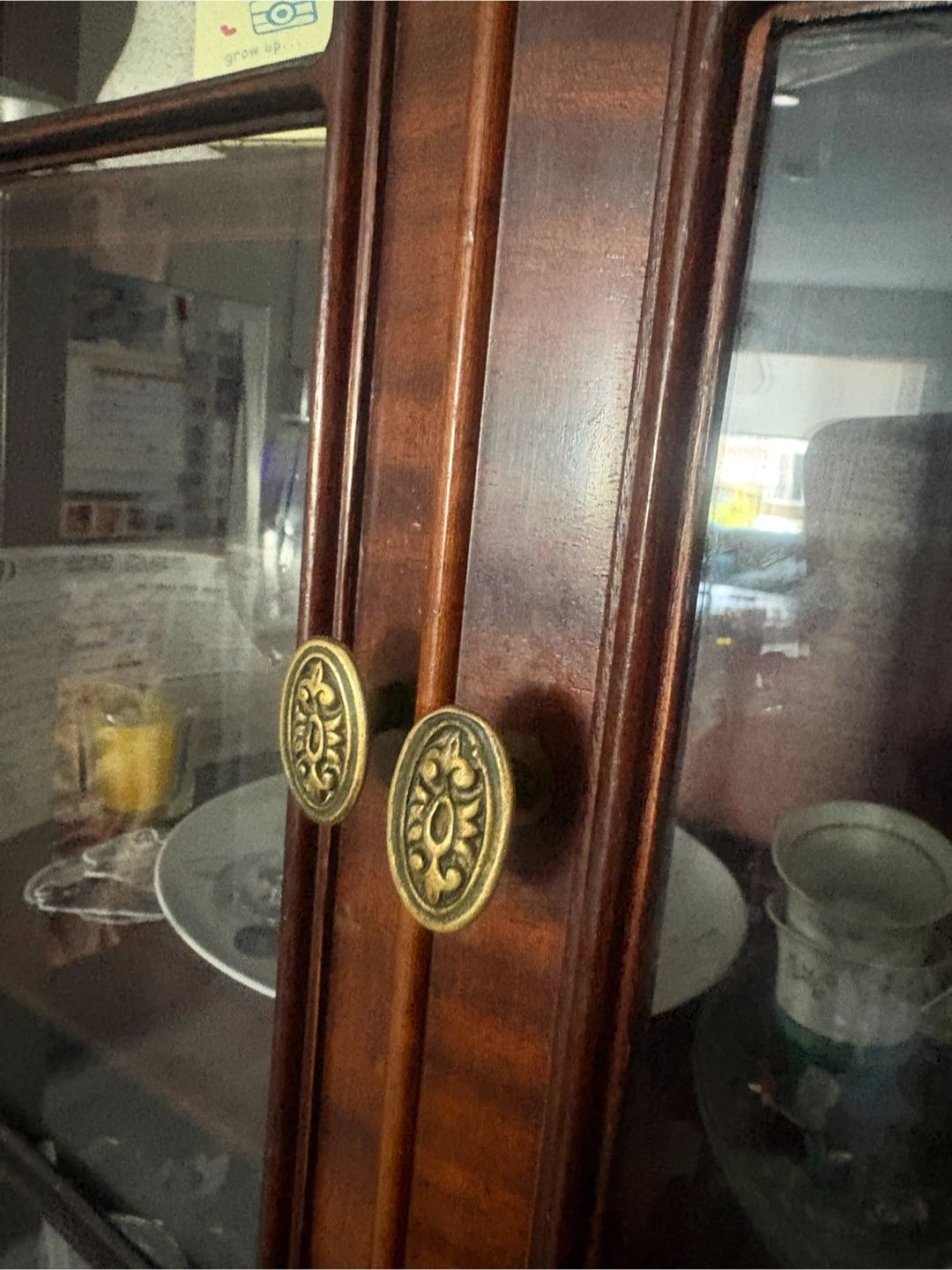 Cherry Hardwood Display Cabinet with Drawers - photo 3