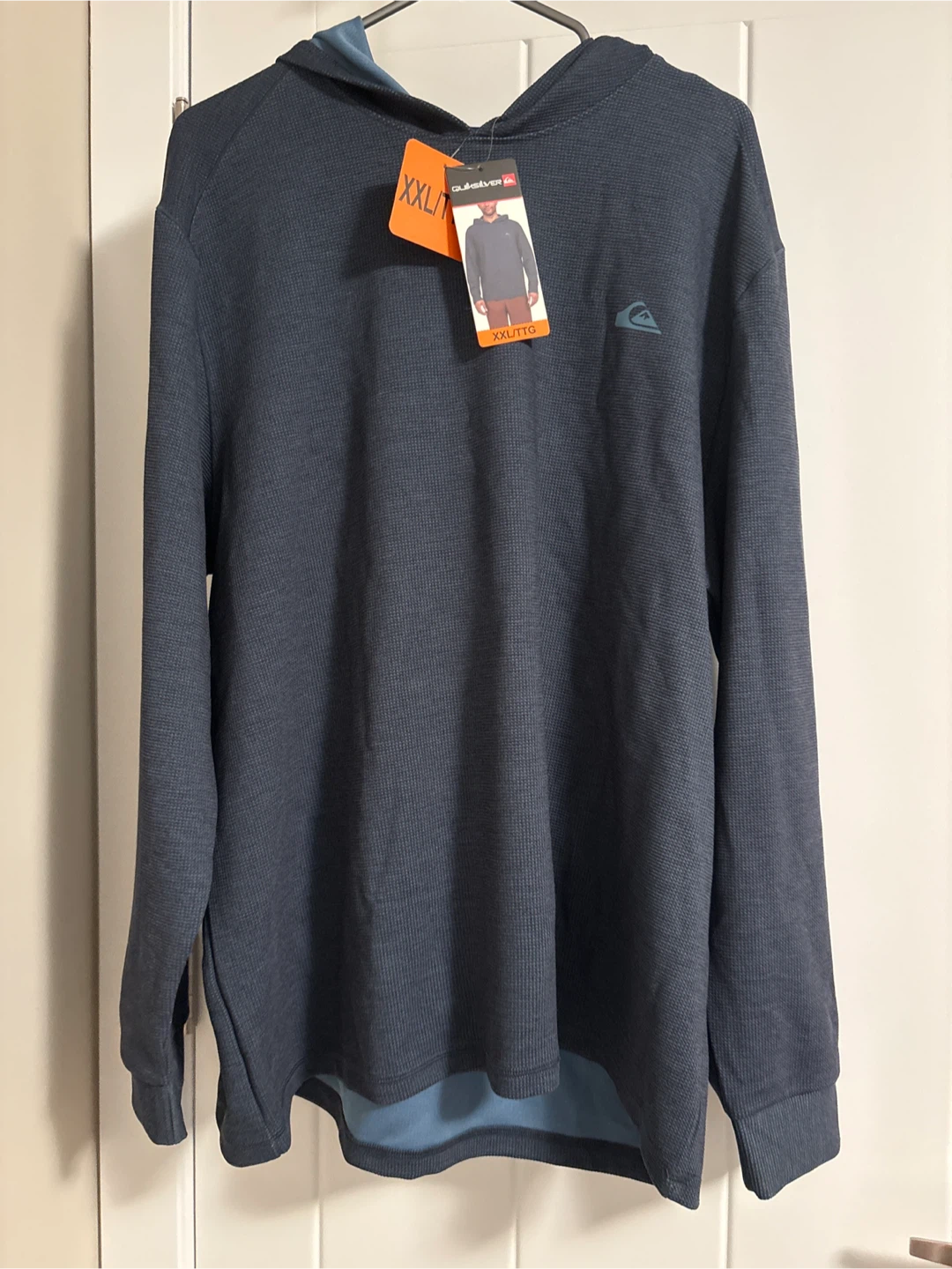 New Quiksilver Men's Navy Hooded Sweater