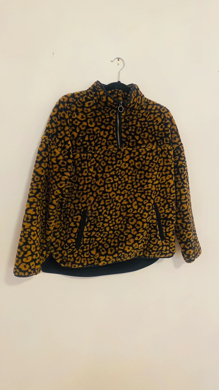 Leopard print fleece size m - photo 2