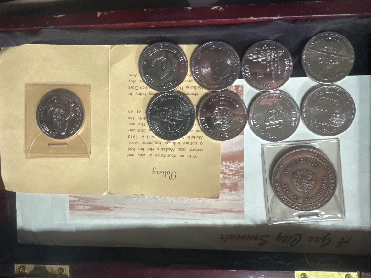 Collection of Medicine Hat Commemorative Dollar Tokens