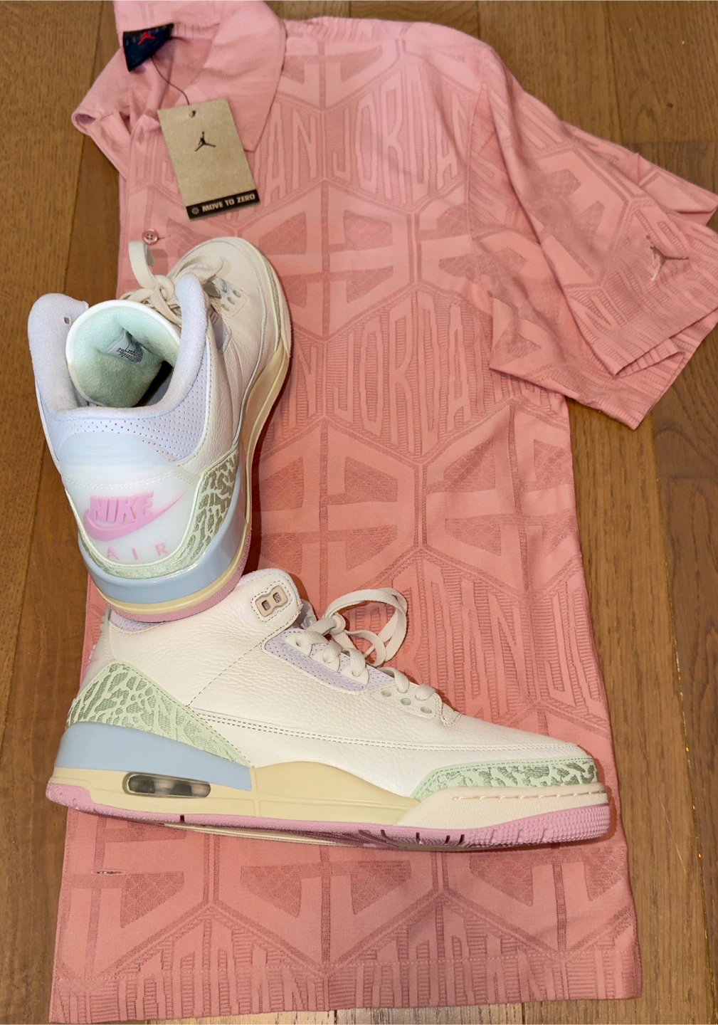 Jordan Pink Shirt and Shoes Retro 3