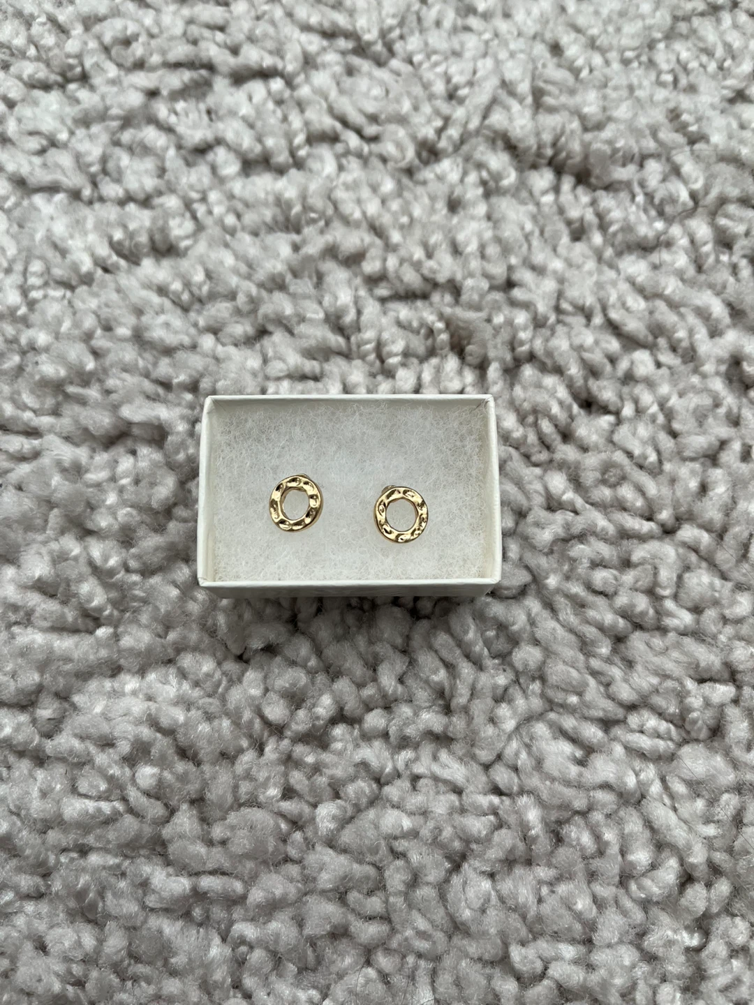 Gold-tone circle stud earrings