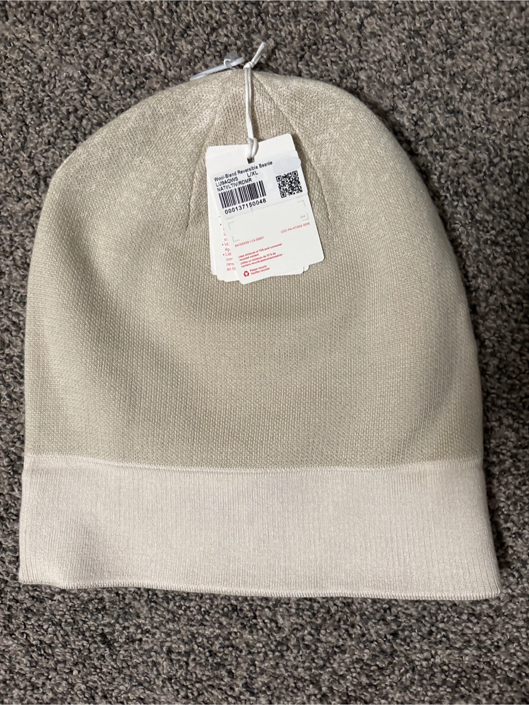 New Lululemon Wool-Blend Reversible Beanie