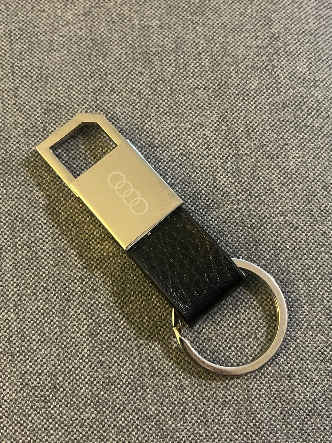 Audi Leather and Metal Keyring