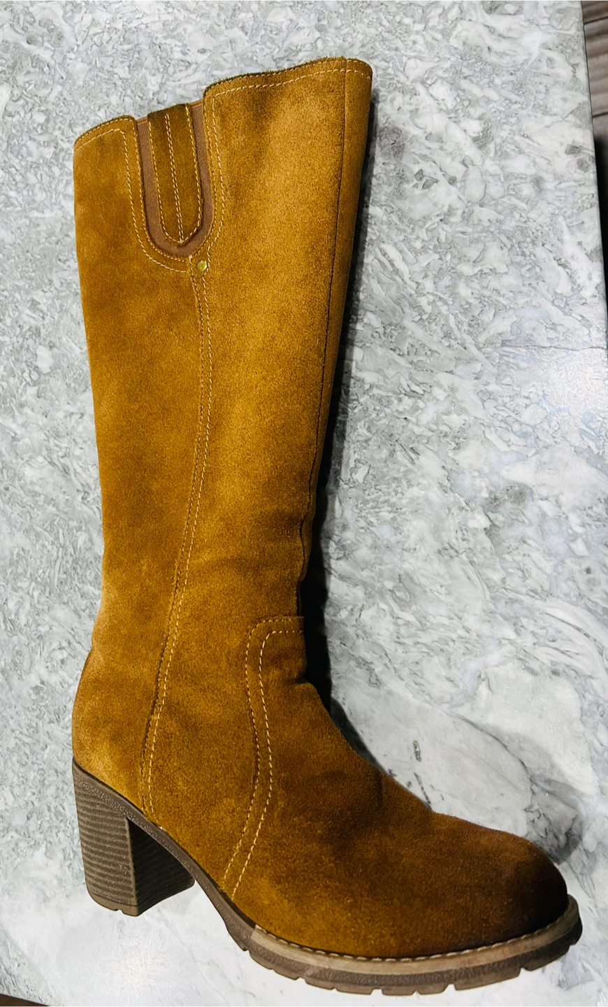 Reitmans Knee-High Suede Boots – Camel/Cognac - photo 2
