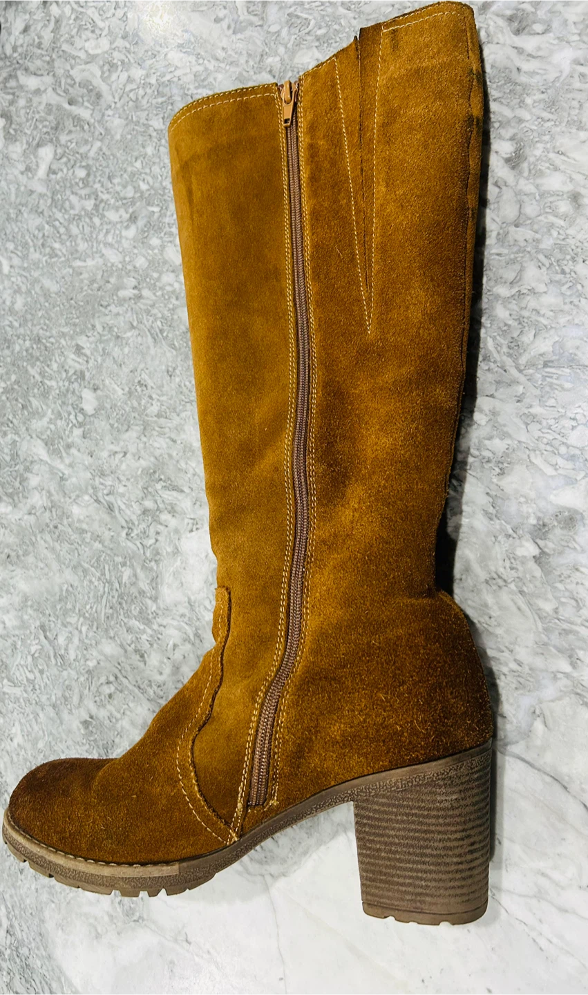 Reitmans Knee-High Suede Boots – Camel/Cognac - photo 3