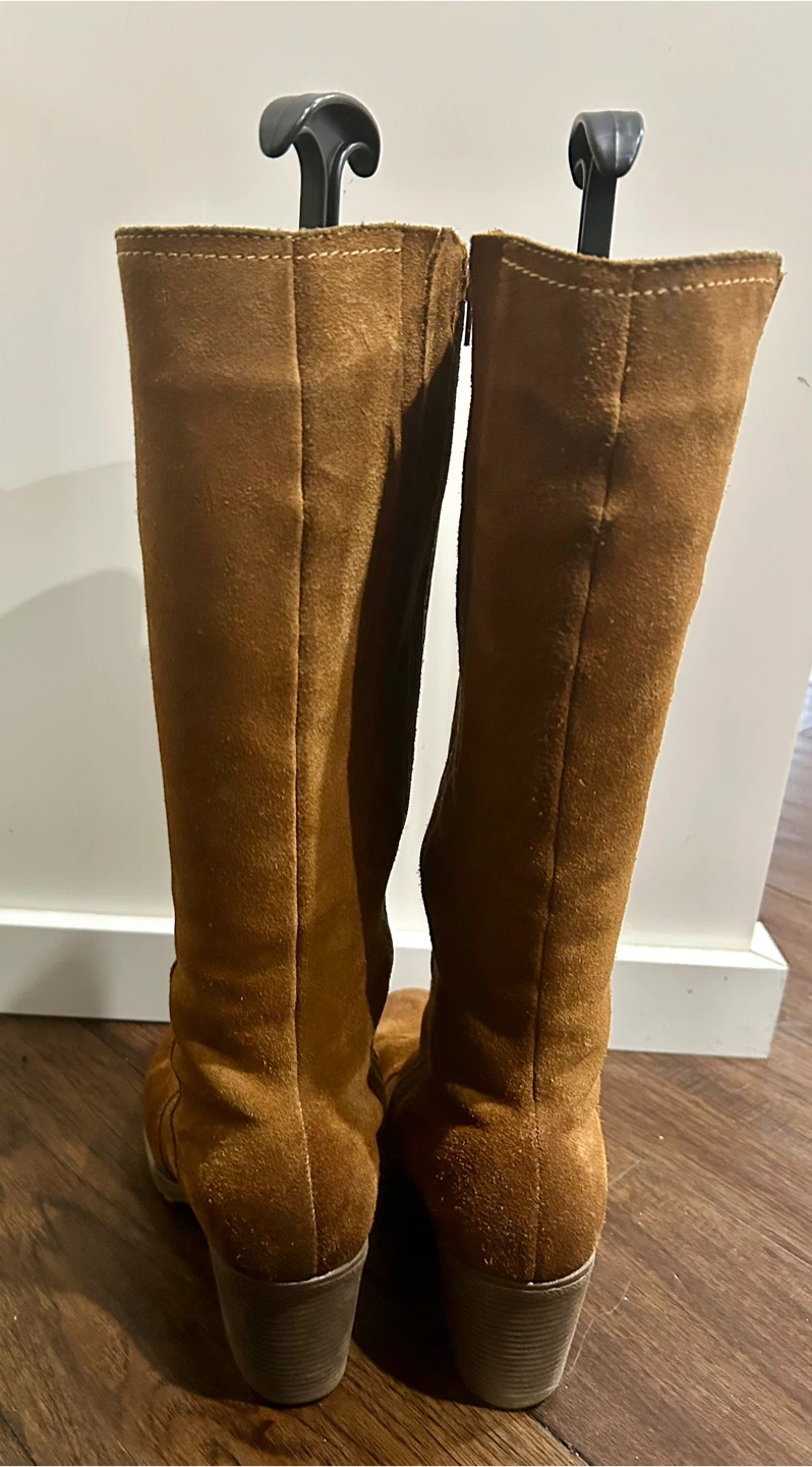Reitmans Knee-High Suede Boots – Camel/Cognac - photo 4