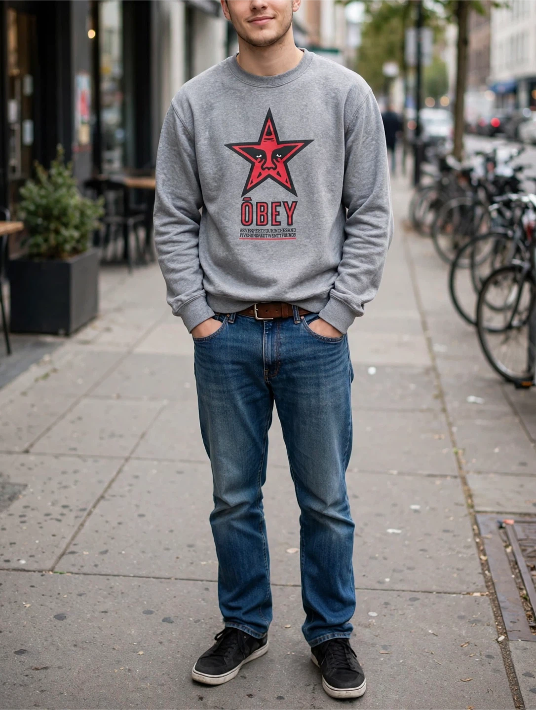 Obey Grey Graphic Sweatshirt - photo 3