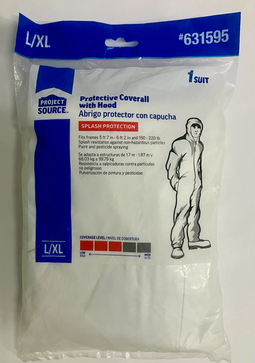 Project Source Protective Coverall L/XL