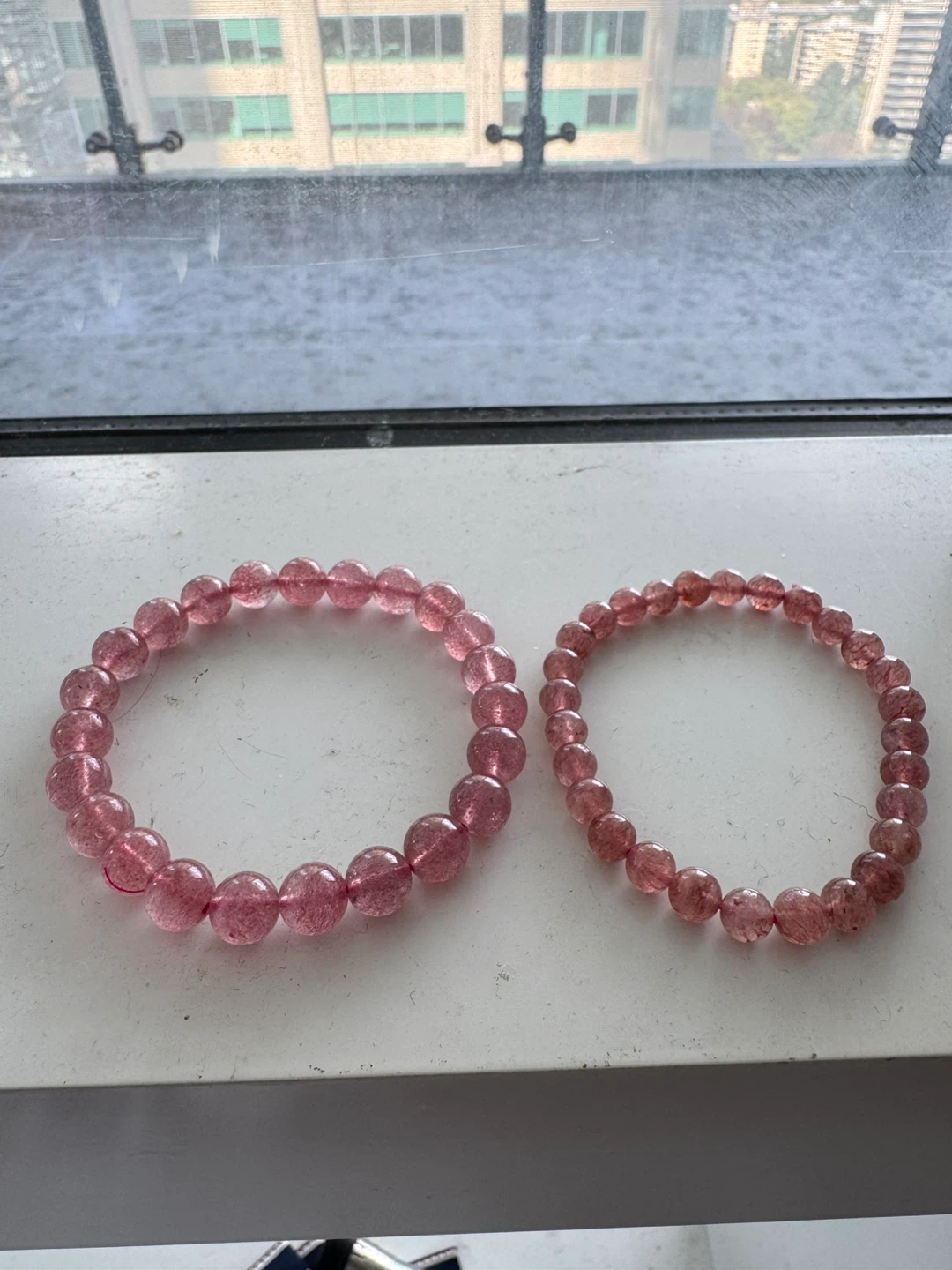 Set of 2 Strawberry Quartz Bracelets - photo 2