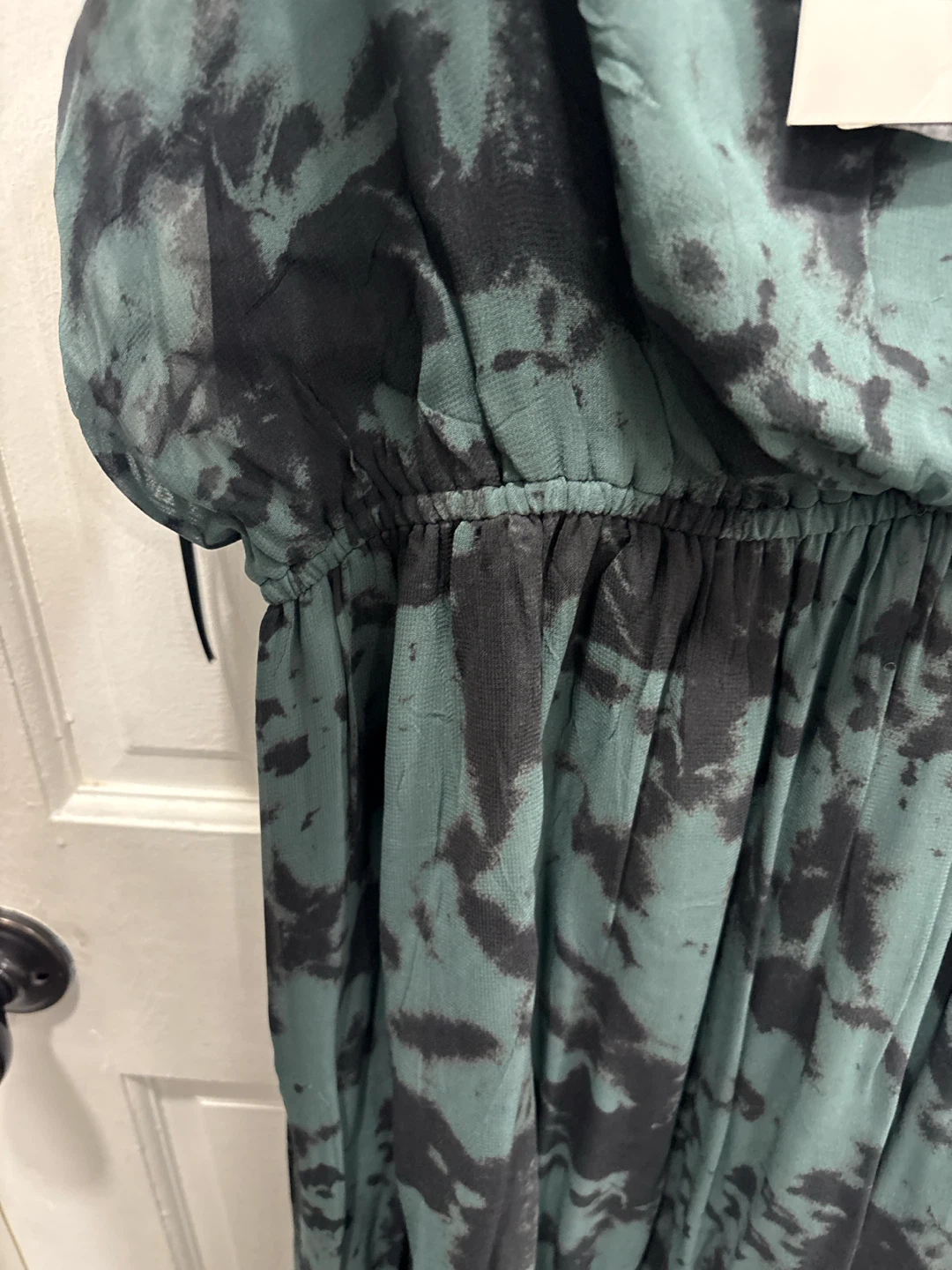 Zara Dress Black & Dark Green Printed - photo 5