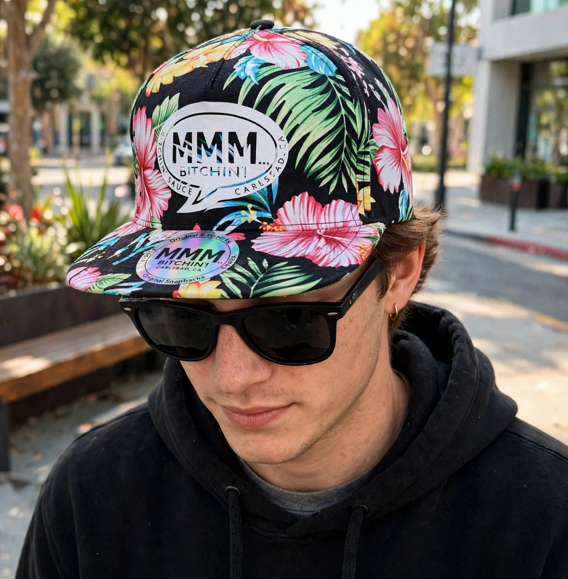 Bitchin' Sauce Floral Snapback Cap