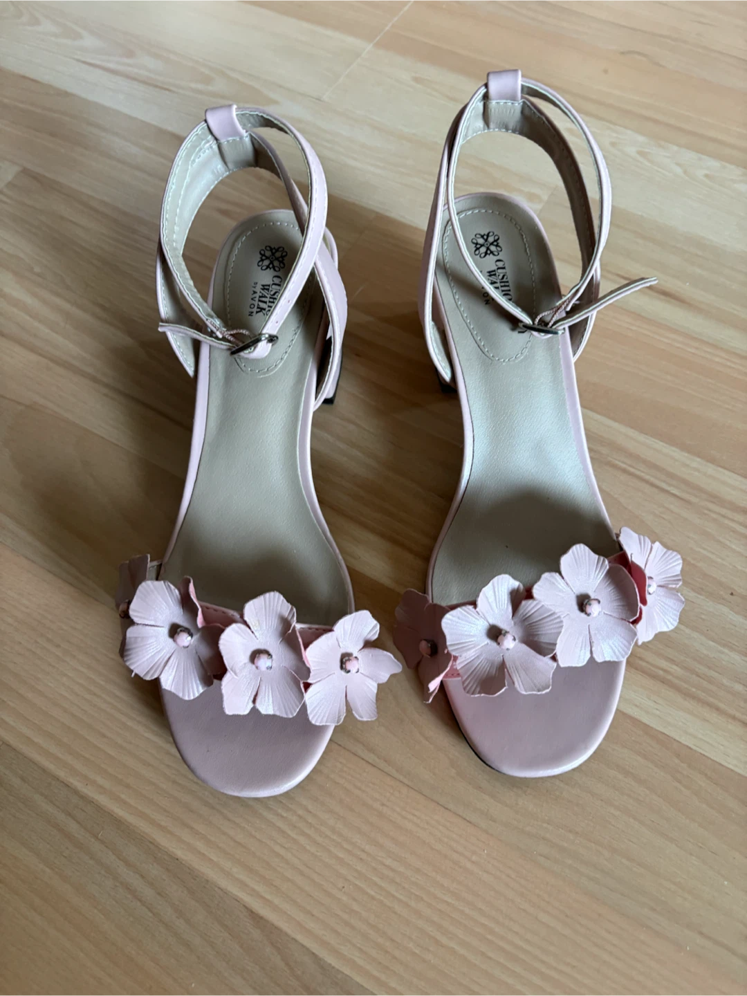 Womens Ankle Strap Chunky Block Heels Size 7
