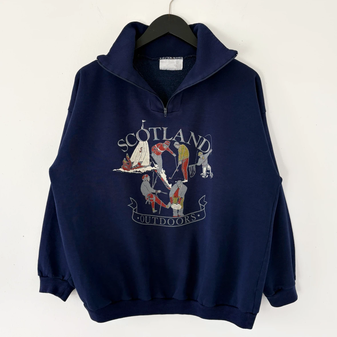 Vintage 1/4 Zip "Scotland Outdoors" Sweatshirt