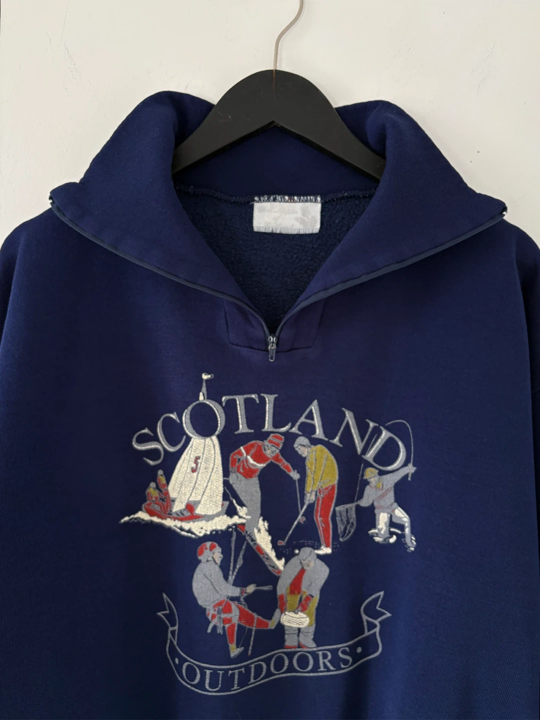 Vintage 1/4 Zip "Scotland Outdoors" Sweatshirt - photo 3
