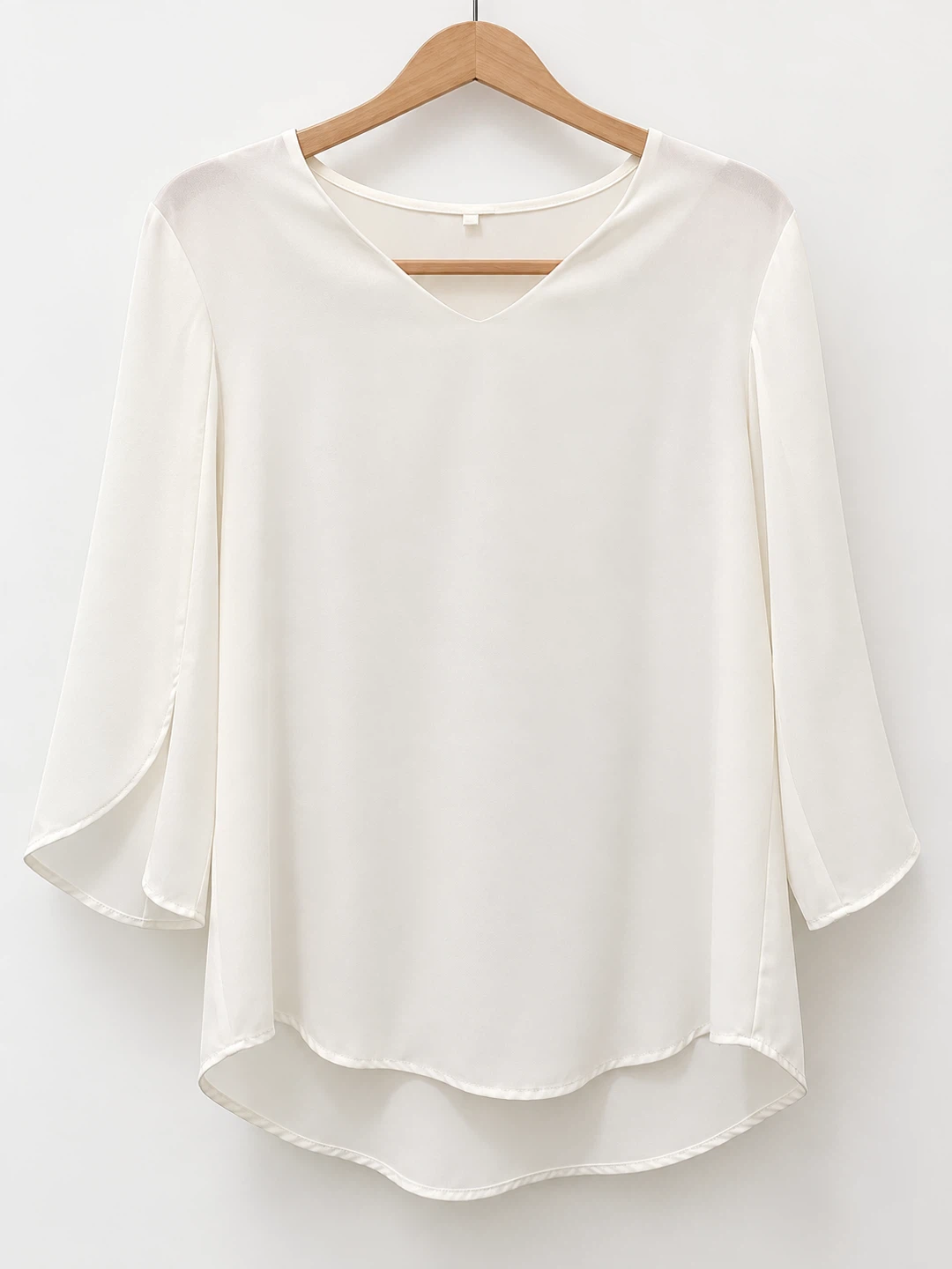 White V-neck blouse - size M