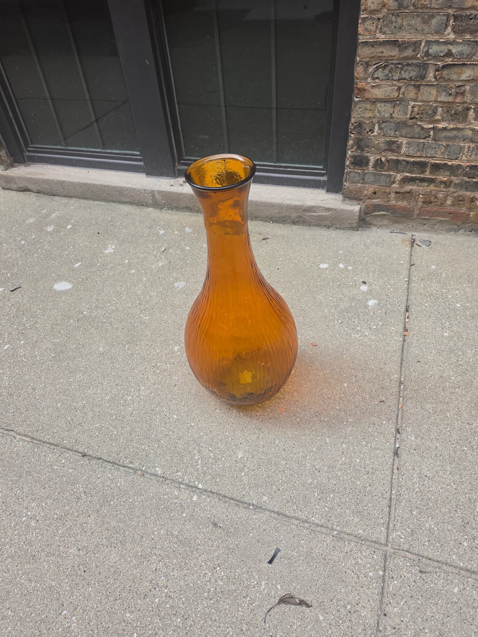 Amber Glass Vase