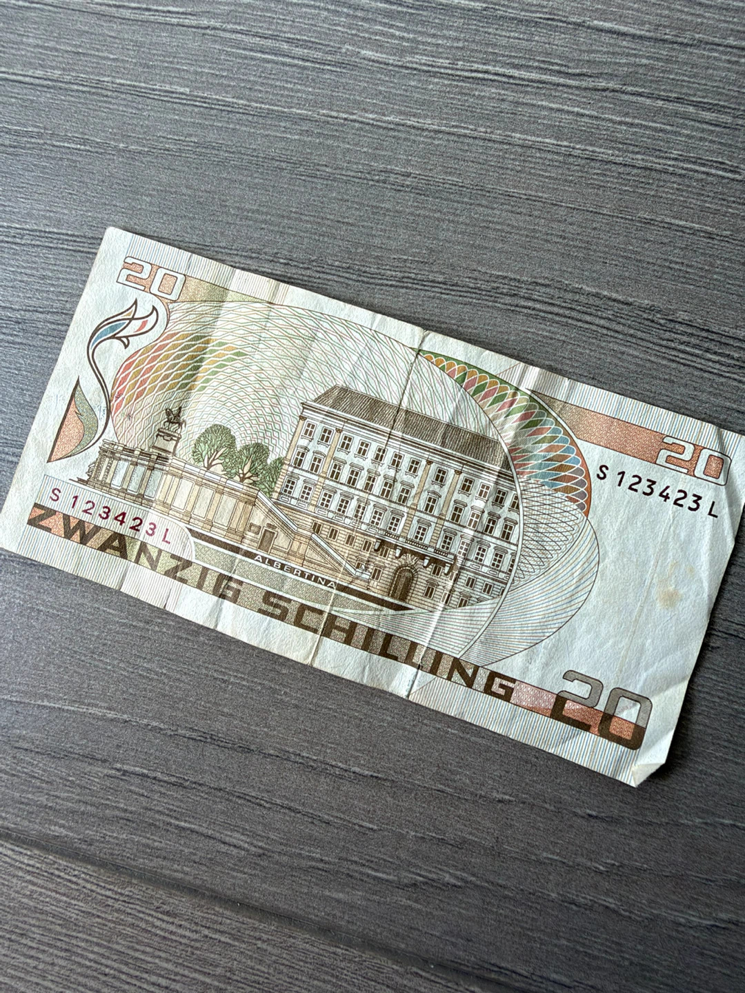 Vintage Austrian 20 Schilling Banknote - photo 2