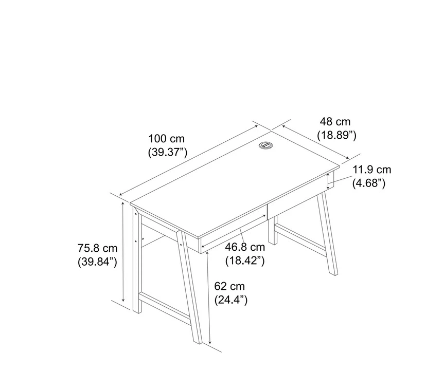Modern two-drawer writing desk - photo 2