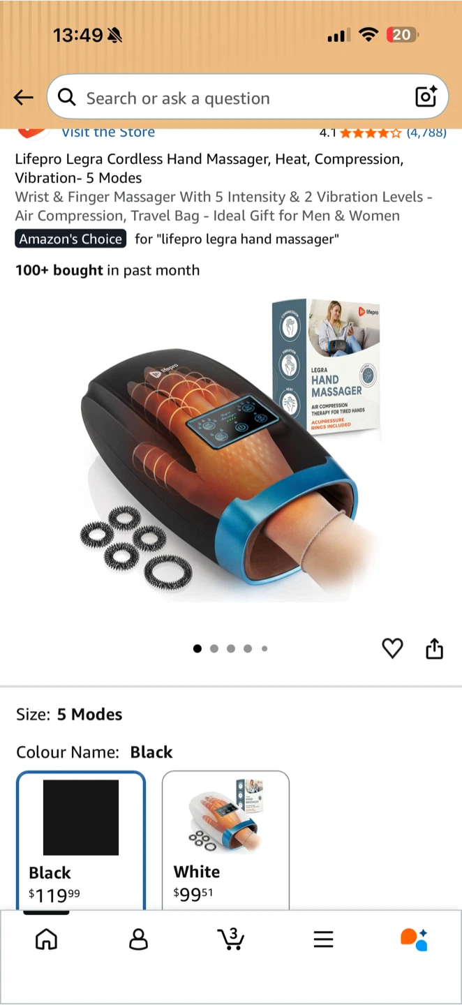 Lifepro Legra Cordless Hand Massager