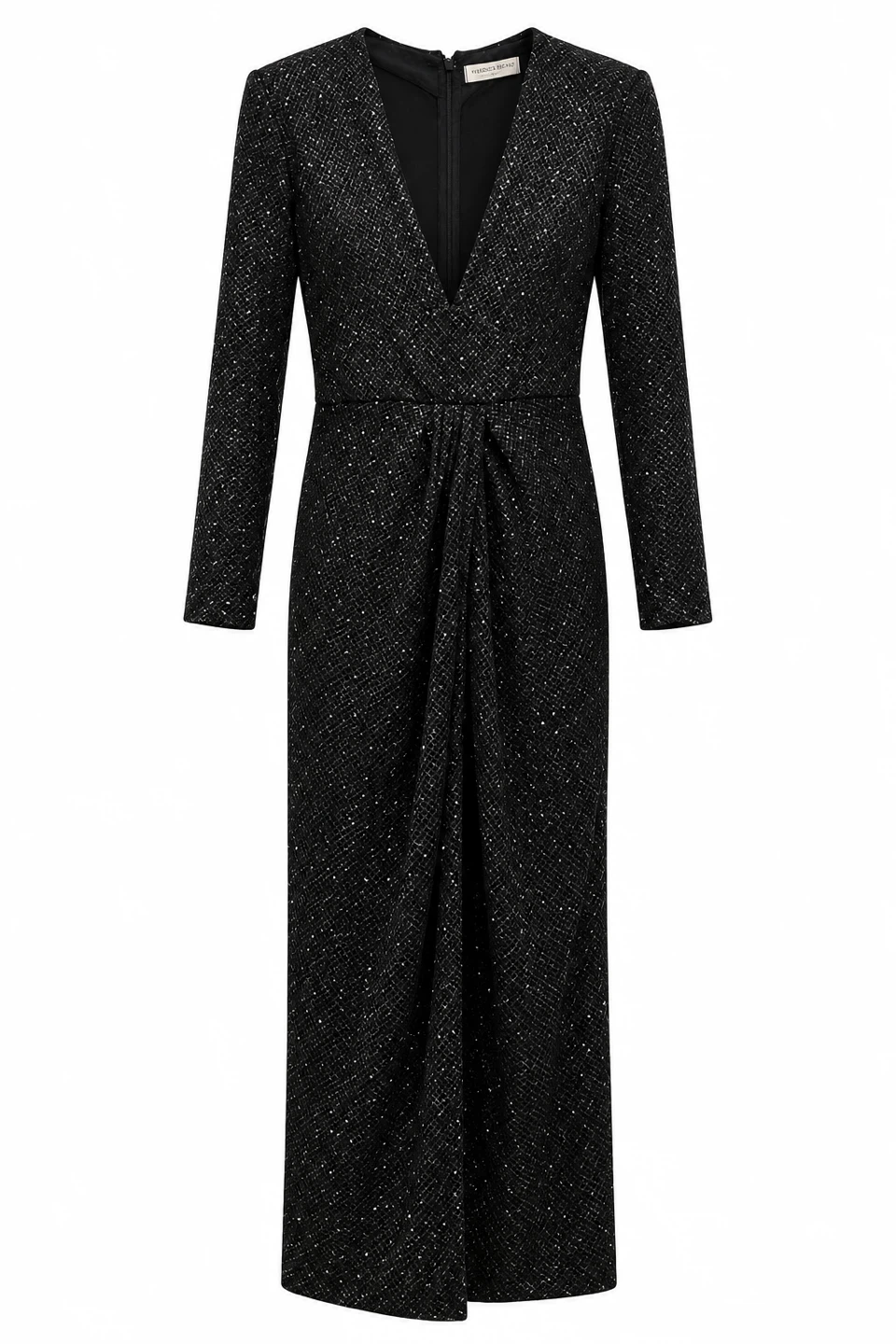 Rinascimento Black Glitter Dress - size M