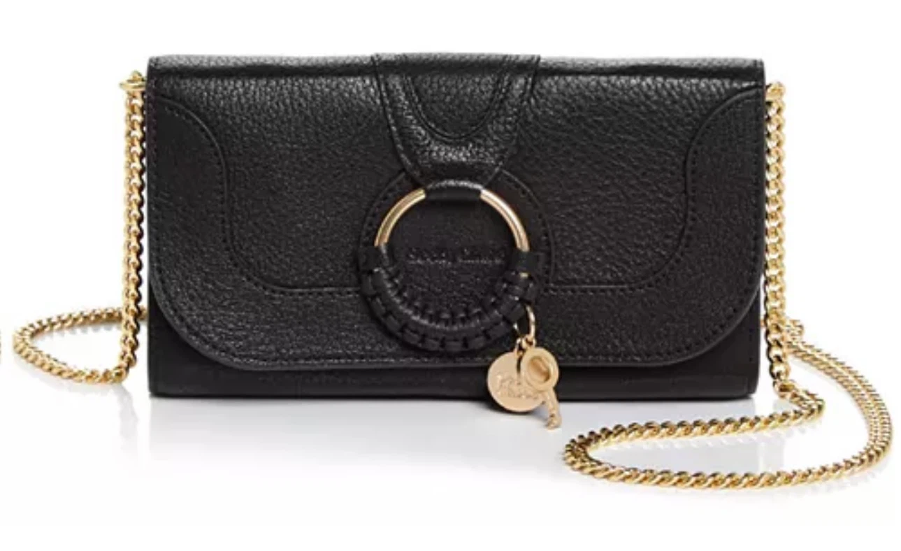 Brand New See by Chloé Hana Wallet on Chain – Black (Authentic)