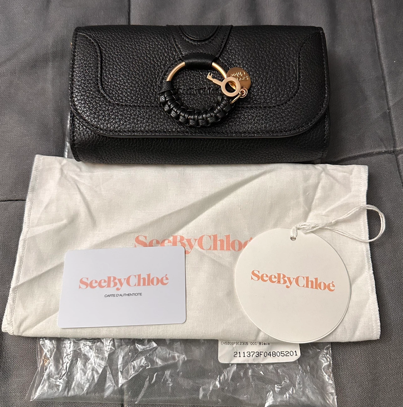 Brand New See by Chloé Hana Wallet on Chain – Black (Authentic) - photo 2