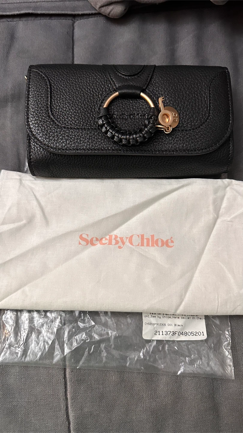 Brand New See by Chloé Hana Wallet on Chain – Black (Authentic) - photo 3