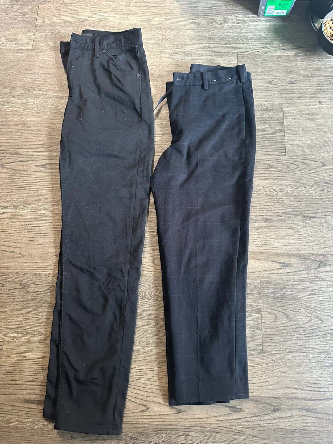 Two pairs of Uniqlo black trousers