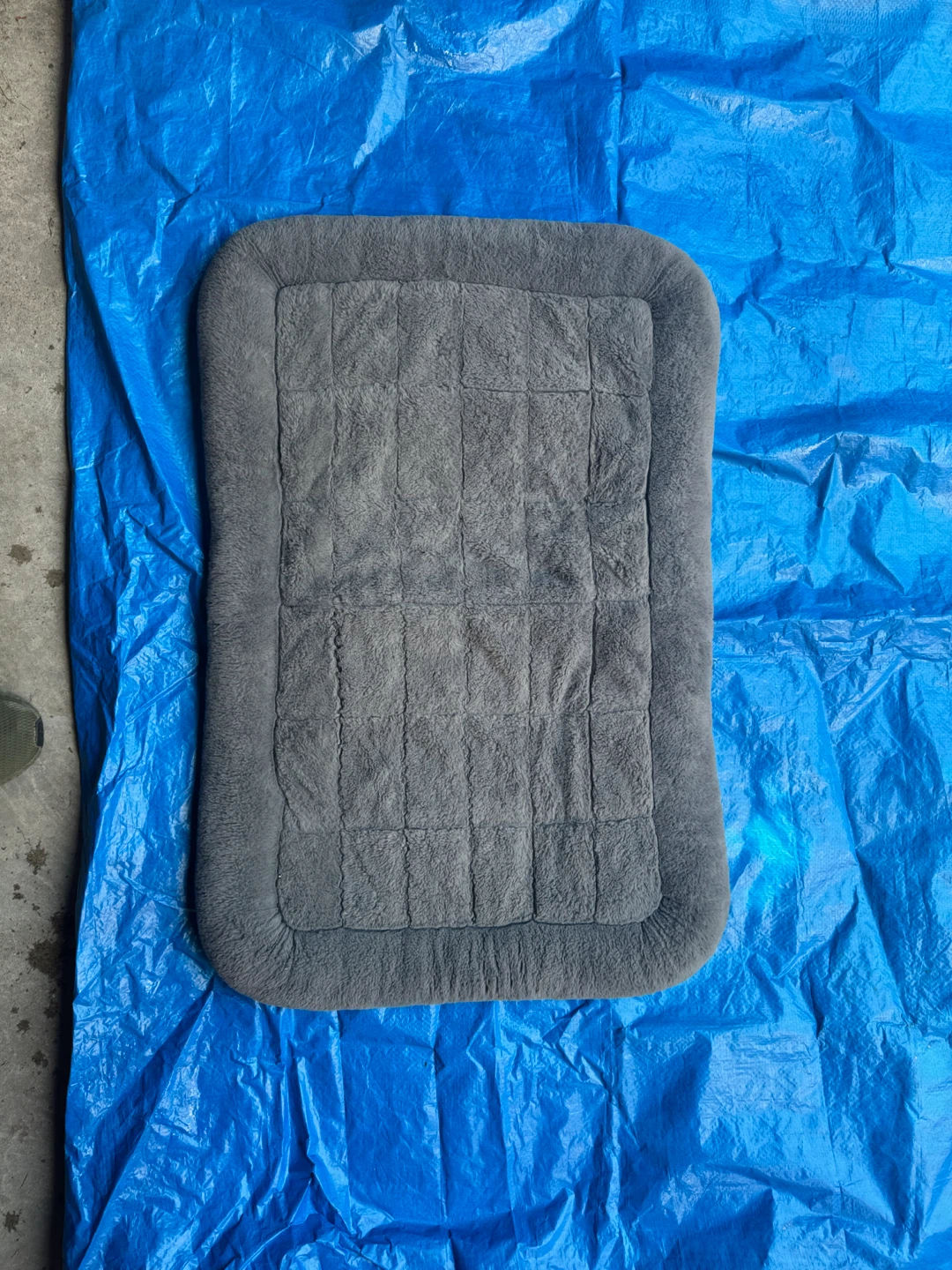 Grey Rectangular Pet Bed