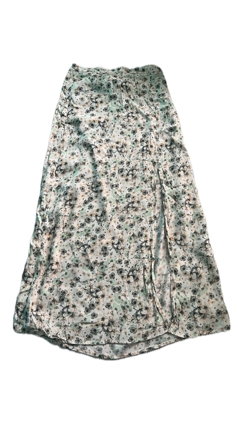 White Sleeveless Top and Floral Skirt