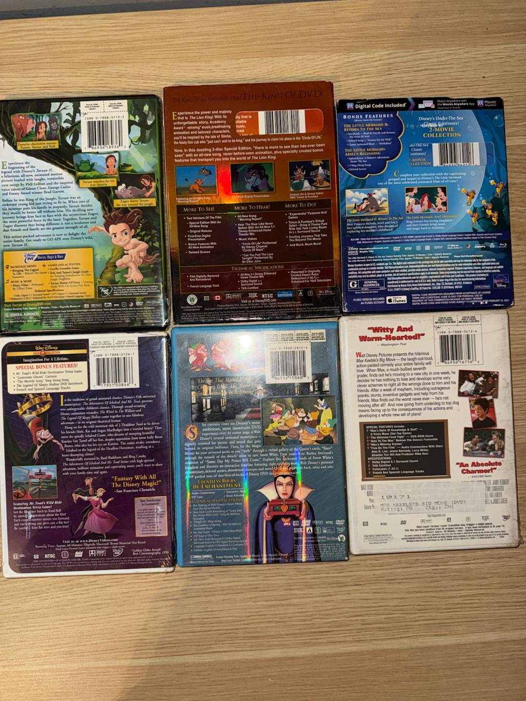 Set of 6 Disney DVD and Blu-ray Movies - photo 2