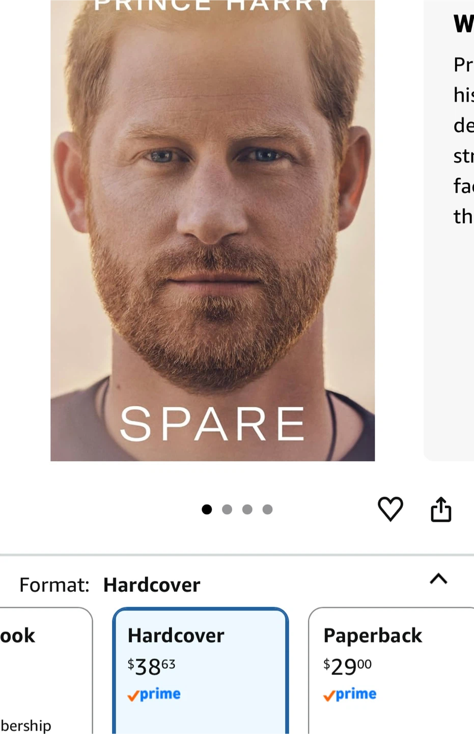 Book Spare by Prince Harry ($30 off) - photo 2
