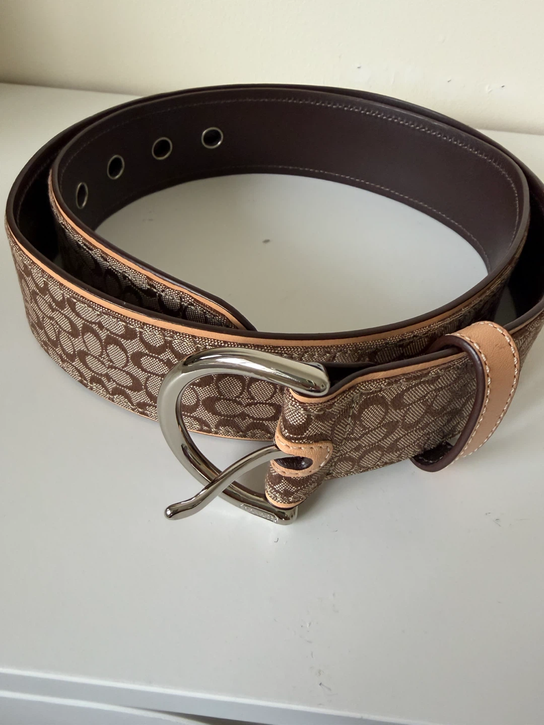 Coach Signature Canvas Belt