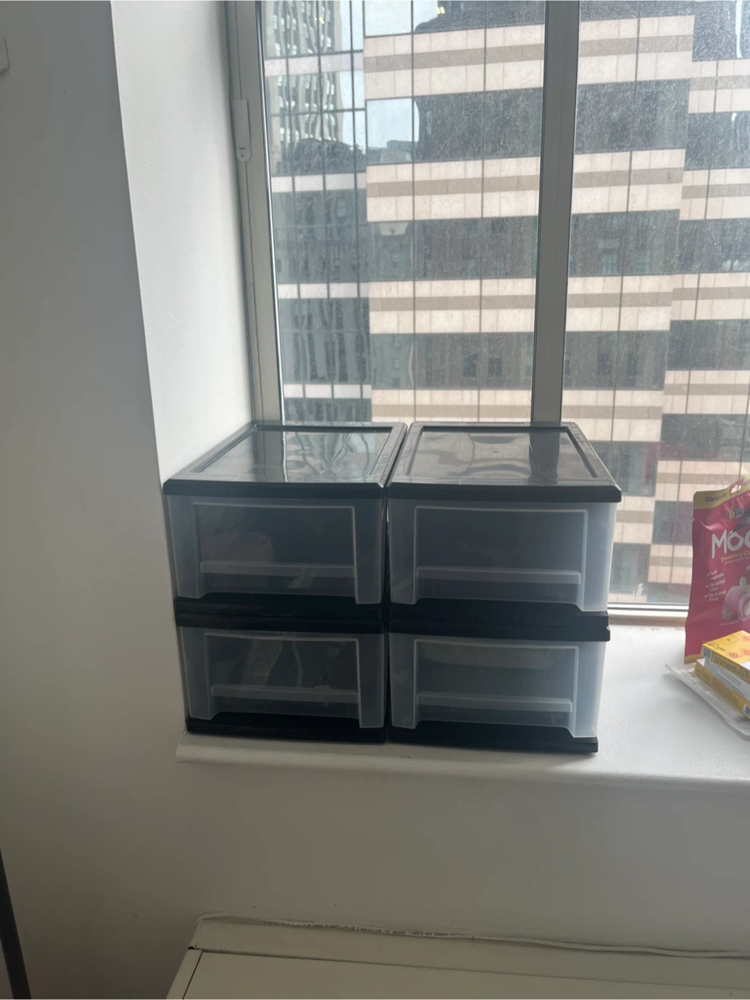 Set of 4 Stackable Plastic Drawer Organizers