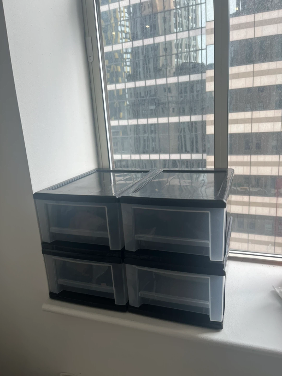 Set of 4 Stackable Plastic Drawer Organizers - photo 2