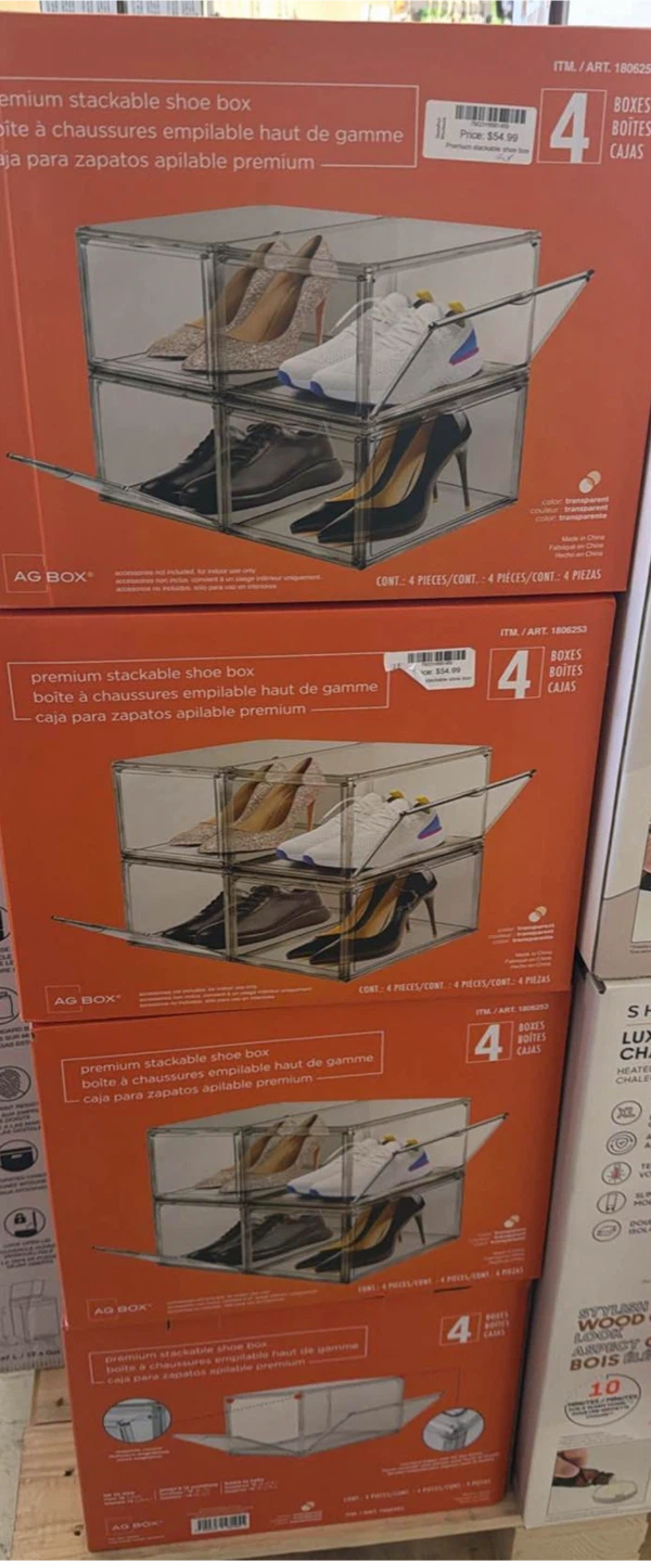 AG Box Premium Stackable Shoe Boxes 4-Pack - photo 2