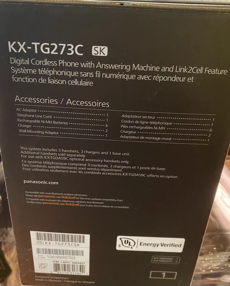 Panasonic KX-TG273 Cordless Phone System - photo 3