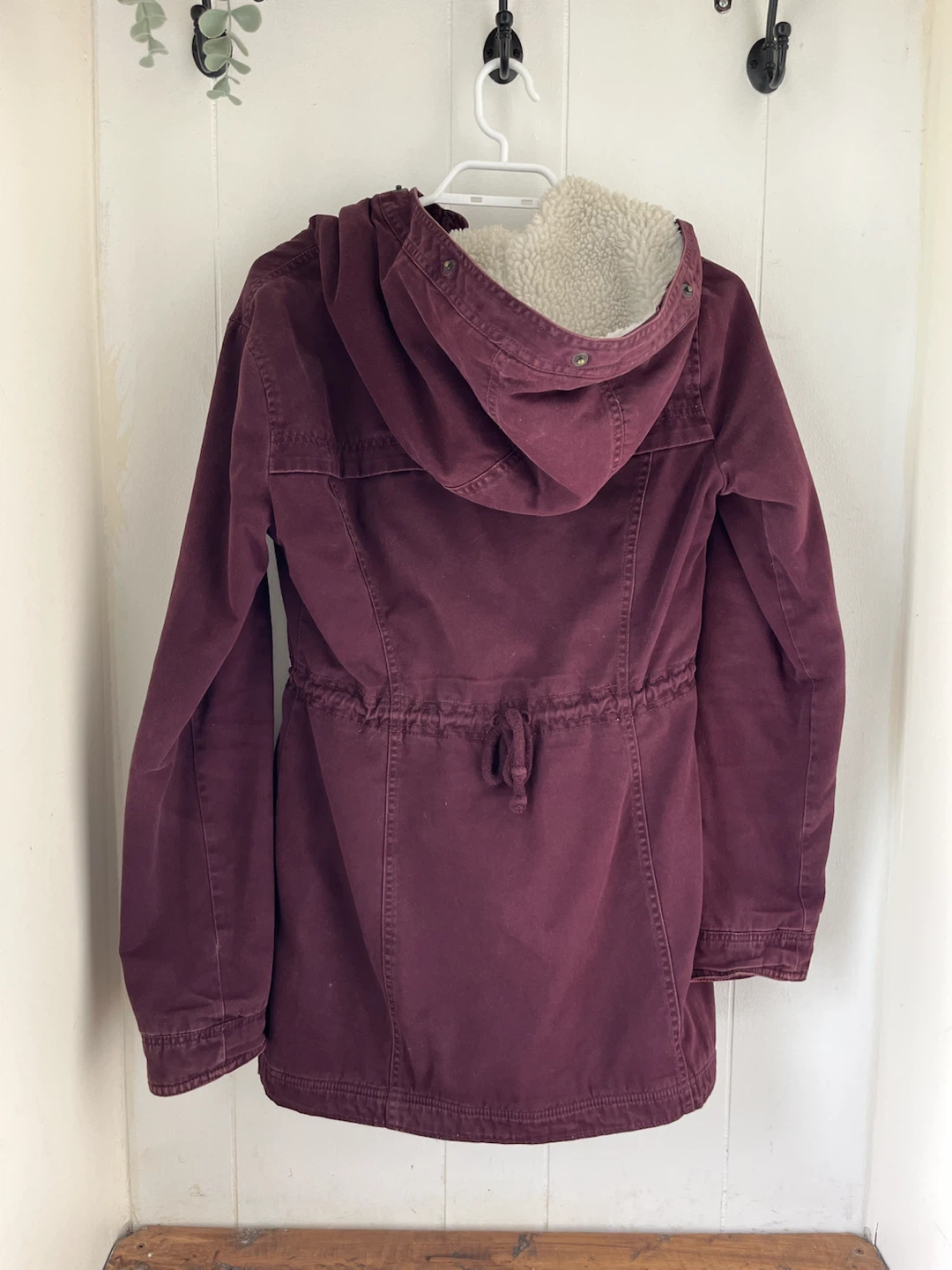 Hollister Burgundy Sherpa-Lined Parka